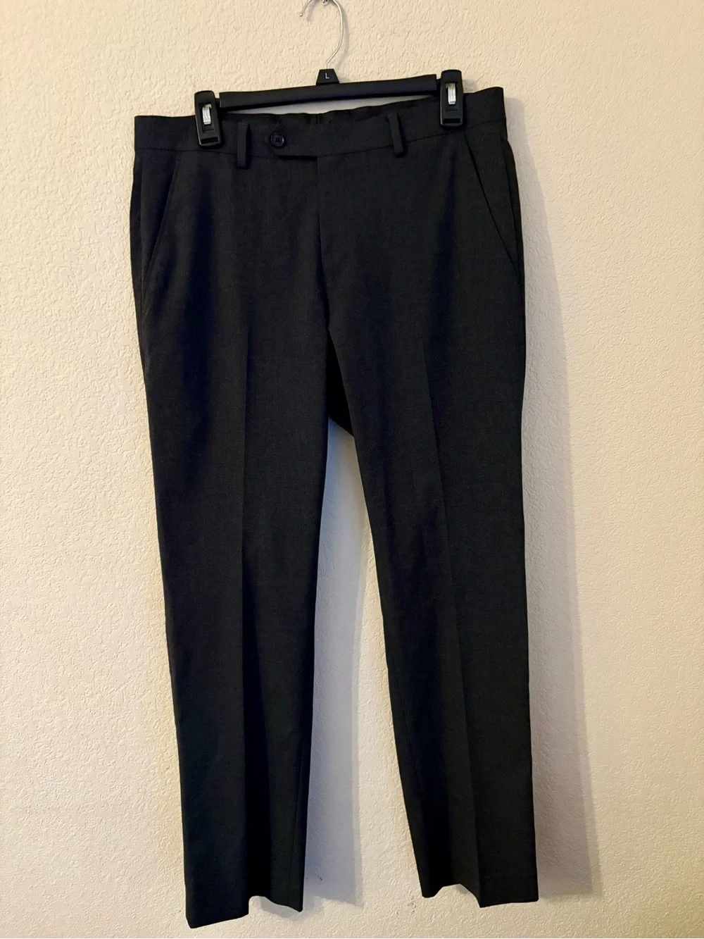 Alfani Slim Fit Dress Pants 32x30 Black Stretch Flat Front Career